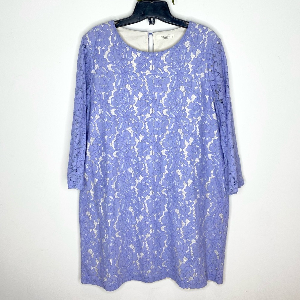 Darling London Long Sleeve Lace Overlay Dress